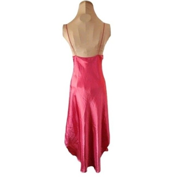 AMELIA’S Satin Slip Fushia Lace Trim Nightgown 80s 90s Lingerie Women's‎ Medium - Picture 2 of 5